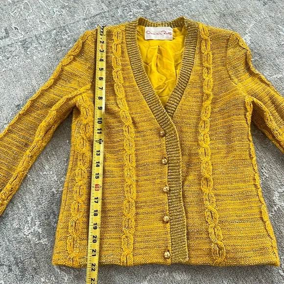 RARE Vintage Oscar de La Renta 1960’s knit cardigan skirt set - Picture 12 of 16